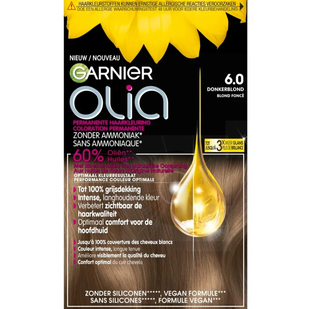 Olia Haarverf>Garnier 6.0 Donkerblond Permanente Haarkleuring