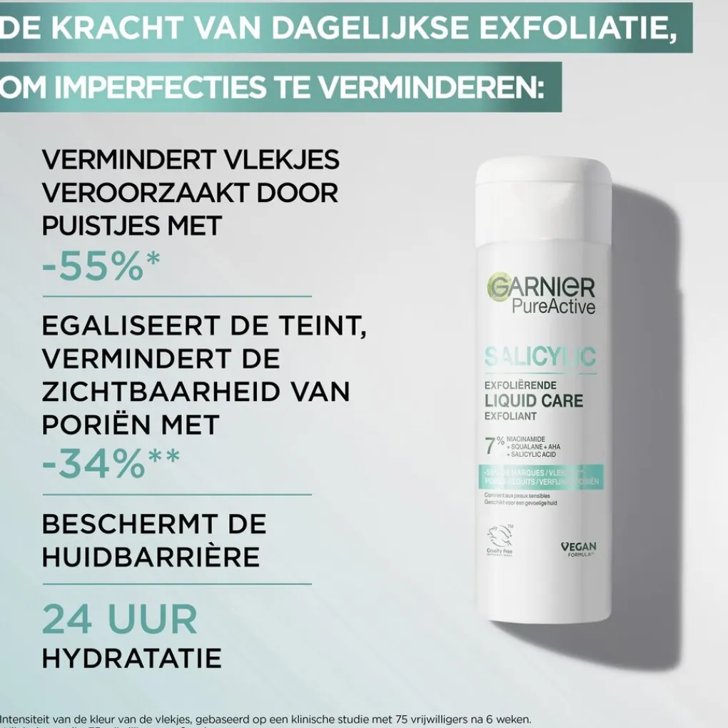 Garnier Skin Naturals Exfoliant>Garnier PureActive Salicylic Exfoliërende Liquid Care