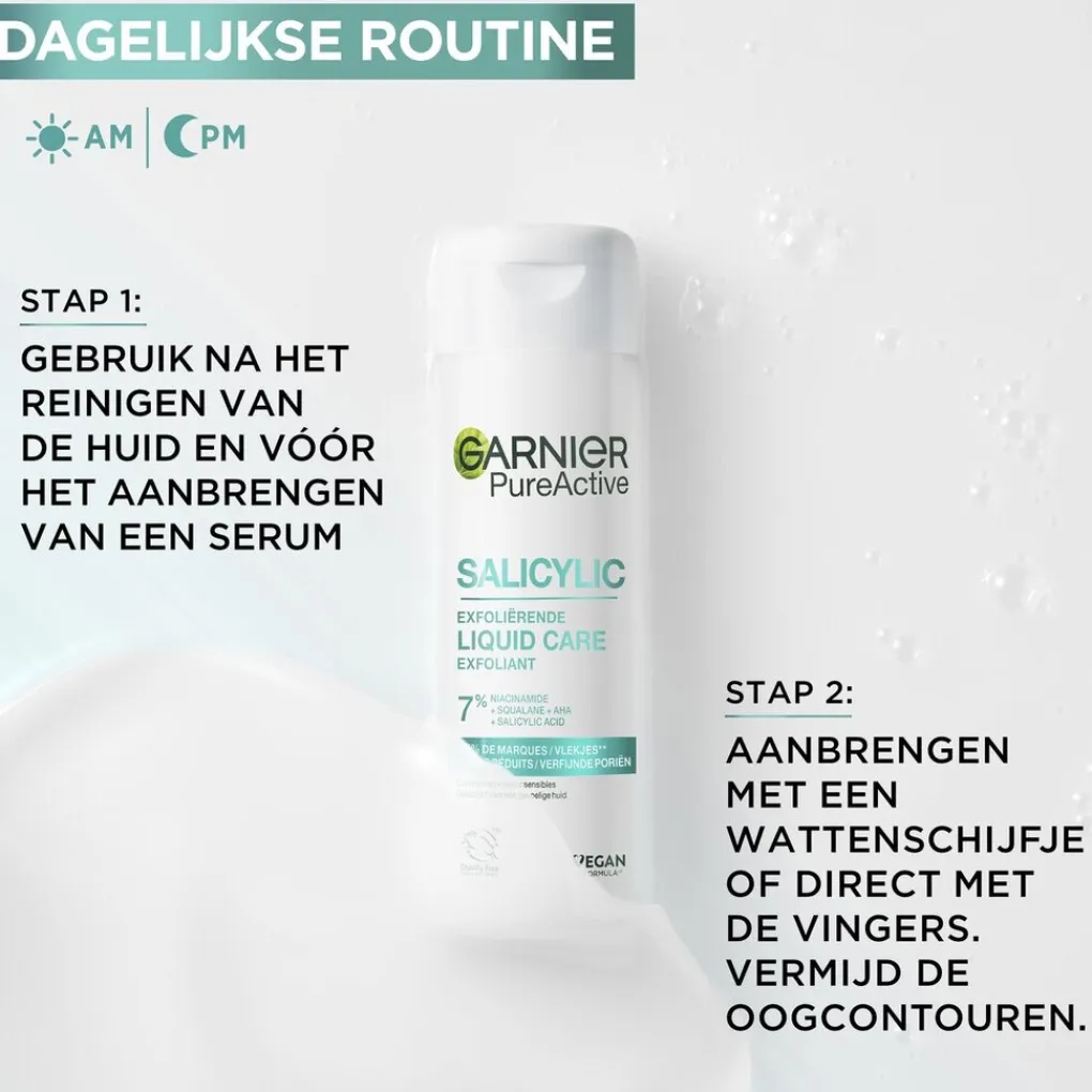 Garnier Skin Naturals Exfoliant>Garnier PureActive Salicylic Exfoliërende Liquid Care