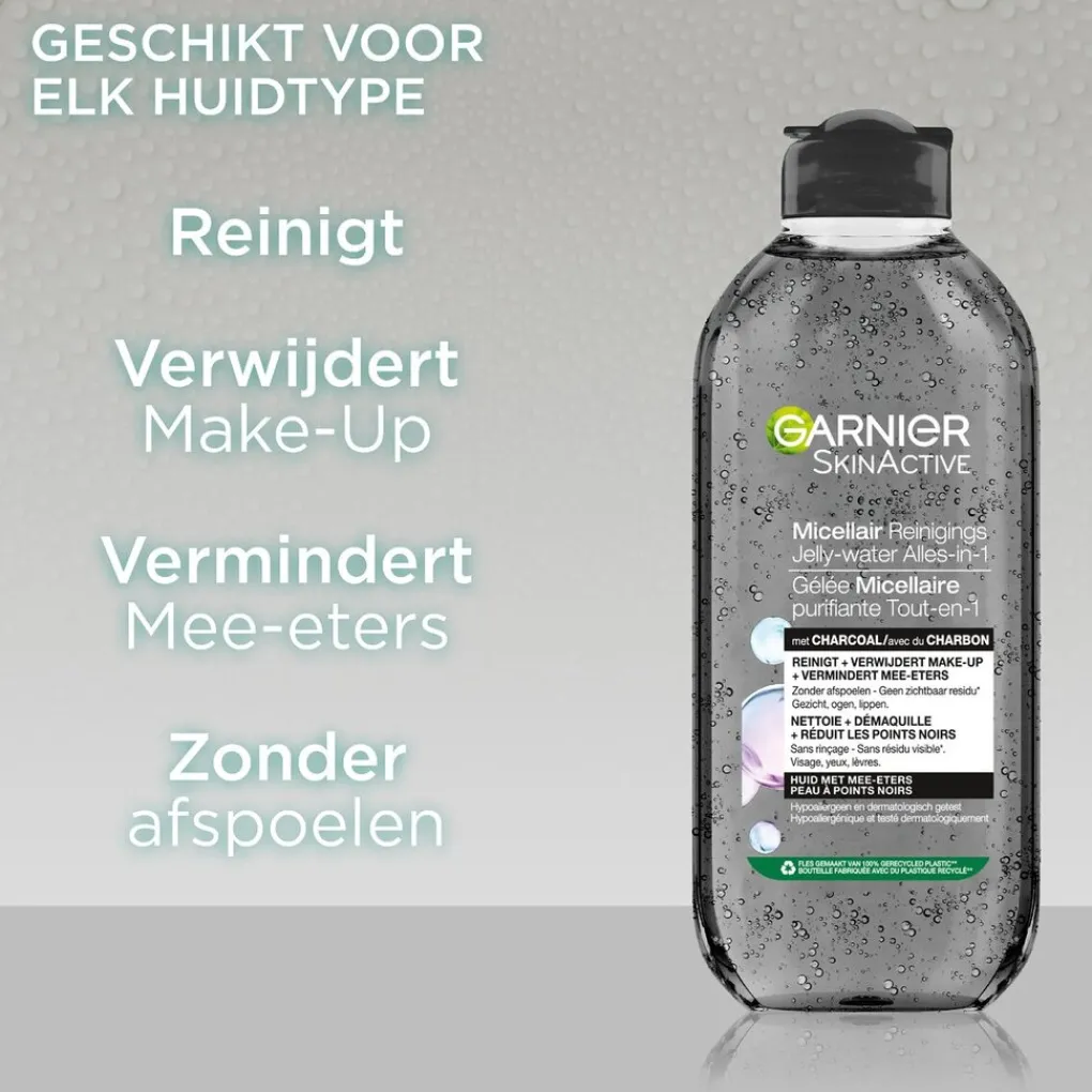 Garnier Skin Naturals Gezichtsreiniging>Garnier SkinActive Alles-in-1 Micellair Reinigend Jelly-water met Charcoal