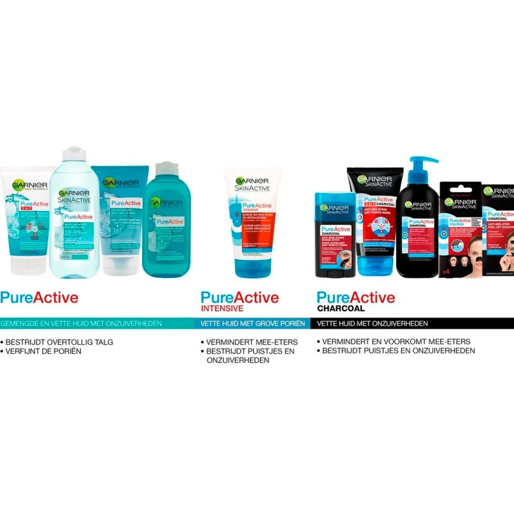 Garnier Skin Naturals Gezichtsreiniging>Garnier SkinActive Pure Active Anti-Mee-Eters Reinigingsgel
