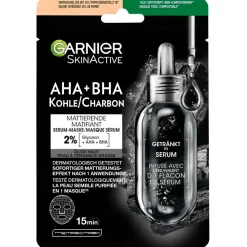 Garnier Skin Naturals Gezichtsmaskers>Garnier SkinActive Pure Charcoal Tissuemasker