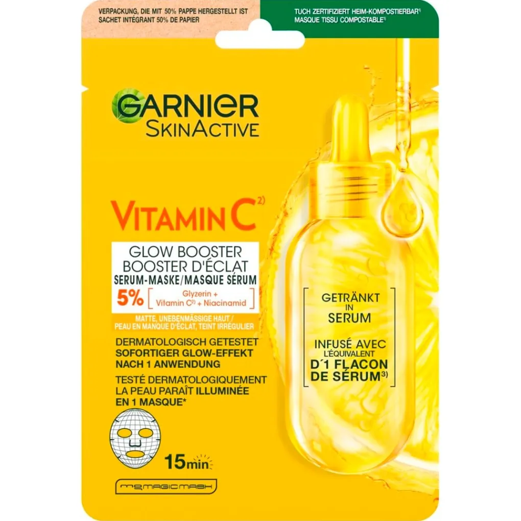 Garnier Skin Naturals Gezichtsmaskers>Garnier SkinActive Vitamine C Serummasker