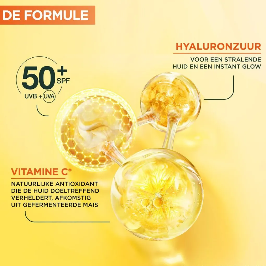 Garnier Skin Naturals Dagcreme>Garnier Vitamine C SPF50+ Invisible Anti-Pigmentvlekken Daily UV Fluid