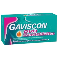 Gaviscon Maag- En Of Darm>Duo Maagzuurremmer Kauwtabletten