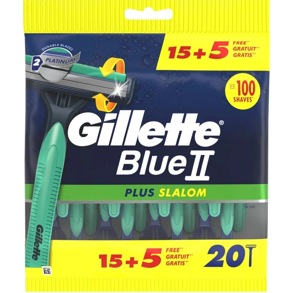 Heren Gillette Scheermesjes>Blue II Plus Slalom Wegwerpmesjes