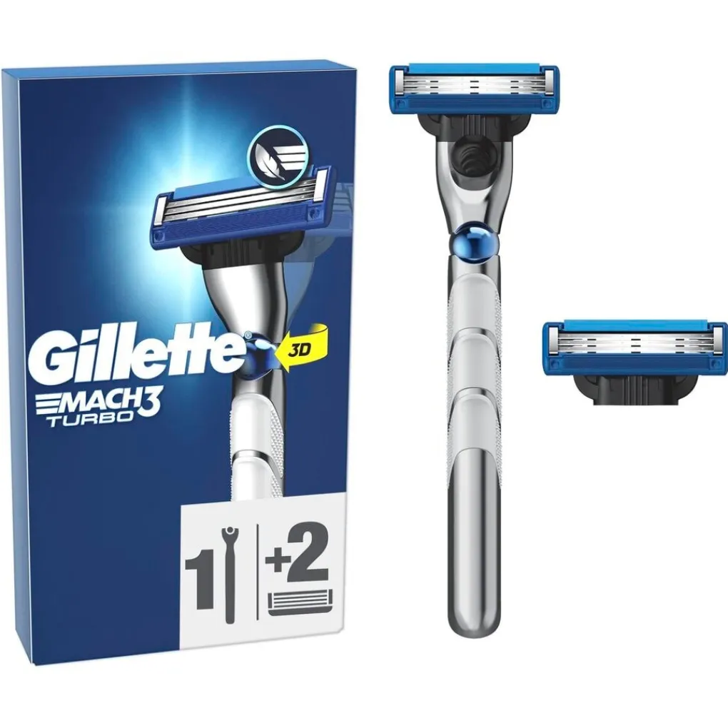 Heren Gillette Scheerapparaten>Mach3 Turbo Scheersysteem