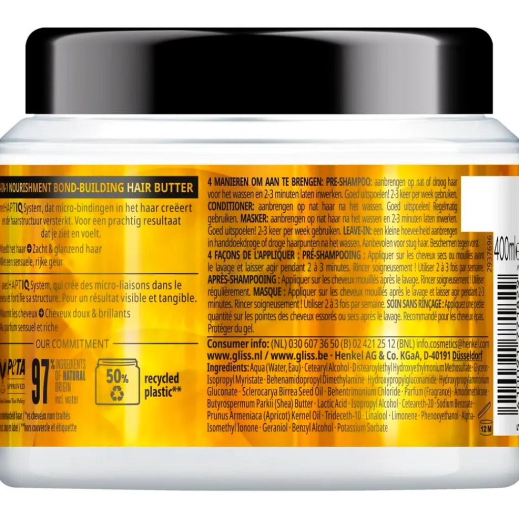 Gliss Haarmasker>4-In-1 Nourishment Bond-Building Haarmasker