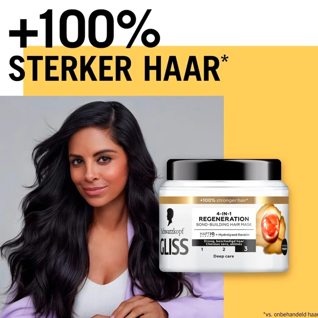 Gliss Haarmasker>Total Repair 4-In-1 Regeneration Bond-Building Haarmasker