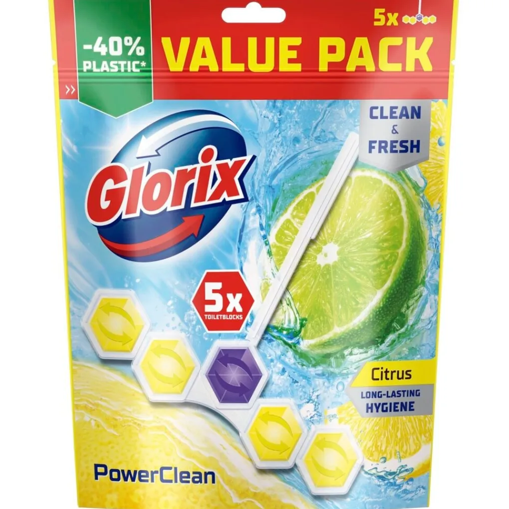 Glorix Toiletblokken>Power 5 Citrus Toiletblokken