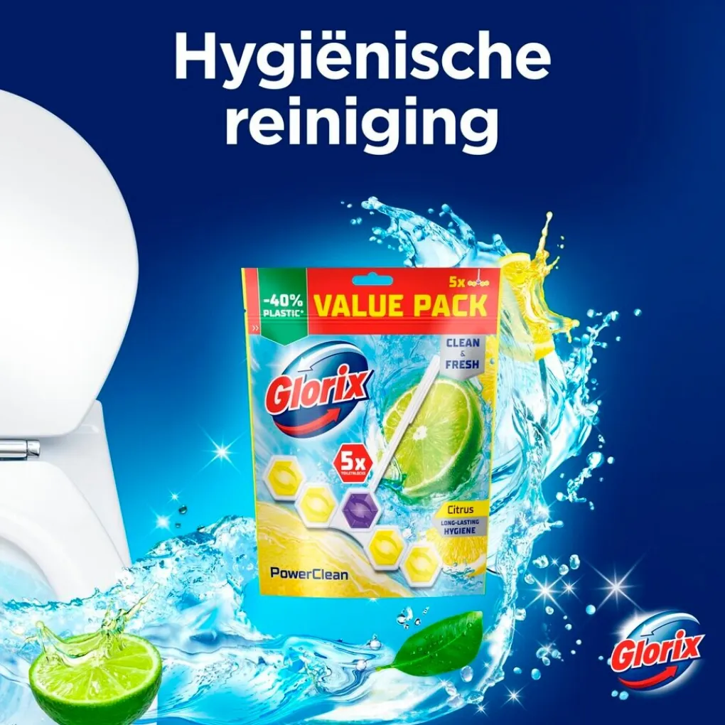 Glorix Toiletblokken>Power 5 Citrus Toiletblokken