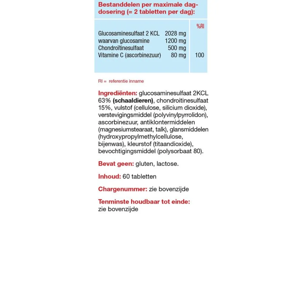 Glucon Glucosamine>Combi Glucosamine + Chondroïtine + Vitamine C Tabletten