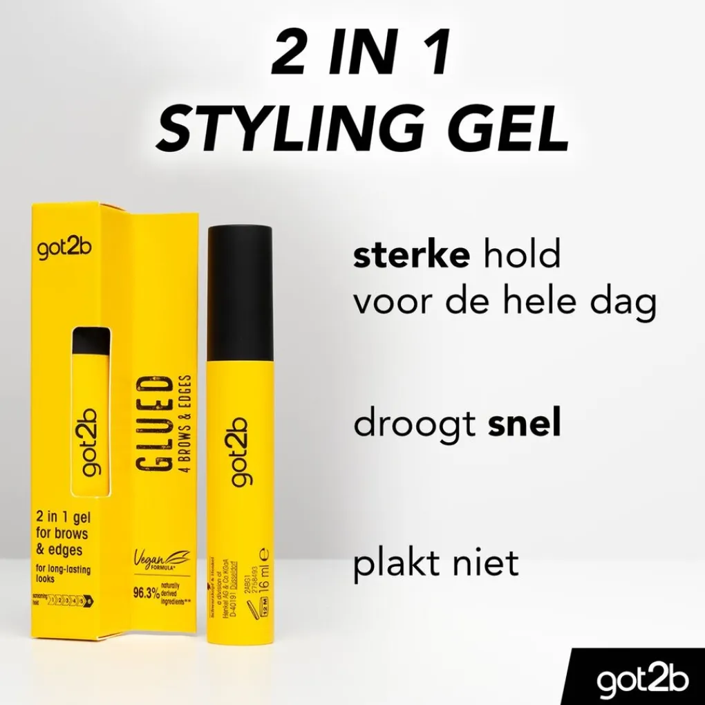 Got2B Wenkbrauw Make-Up>Glued 4 Brows & Edges 2-in-1 Gel
