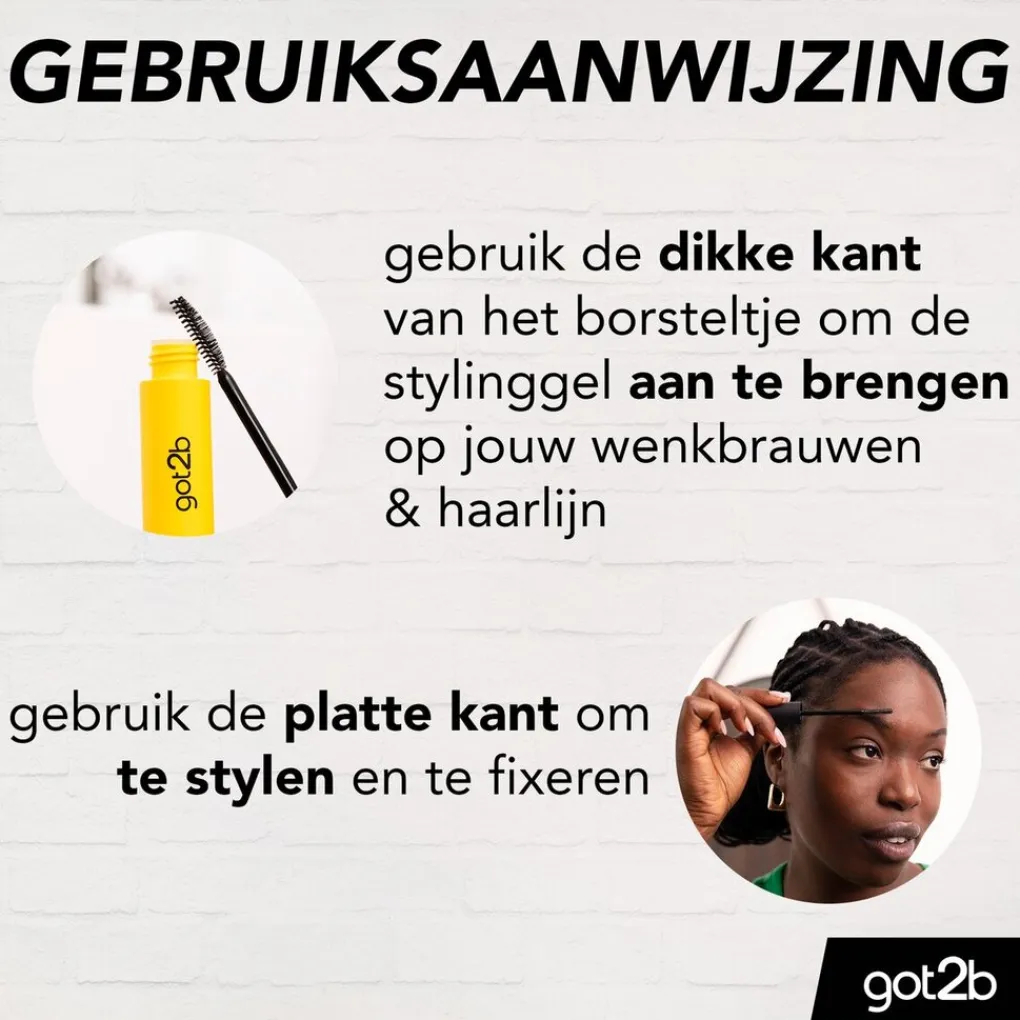 Got2B Wenkbrauw Make-Up>Glued 4 Brows & Edges 2-in-1 Gel