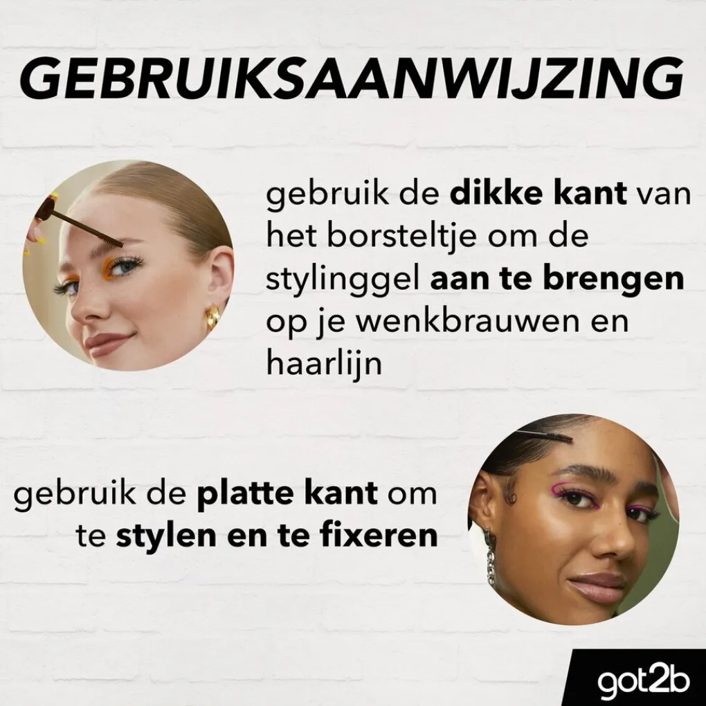 Got2B Wenkbrauw Make-Up>Tinted Glued Dark Blonde to Brown 4 Brows & Edges Gel