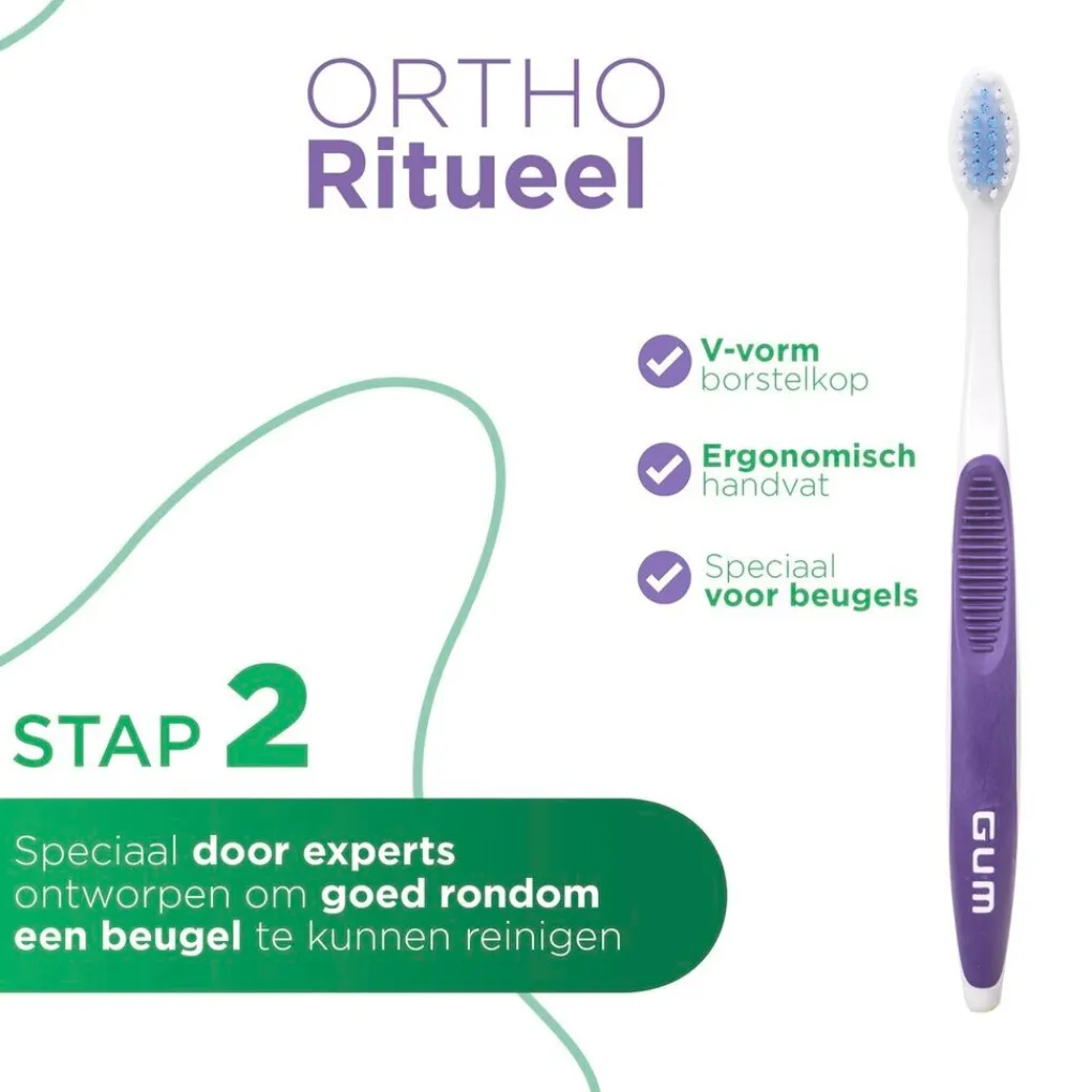 Gum Beugelverzorging|Tandenborstels>Ortho Tandenborstel