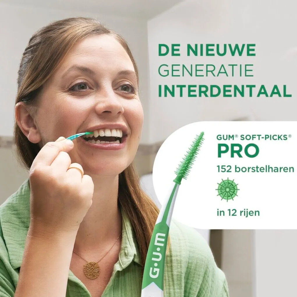 Gum Tandenstokers|Beugelverzorging>Soft-Picks Pro Interdentale Tandenstokers