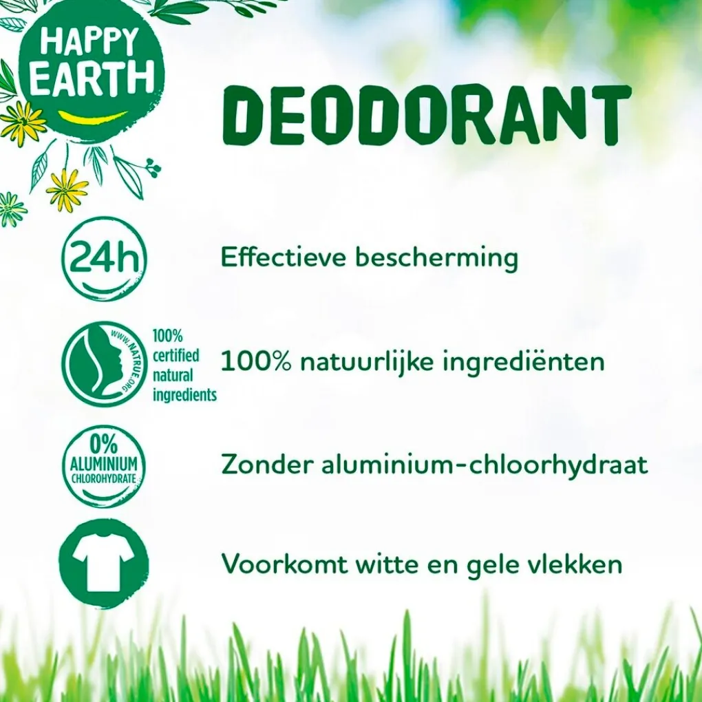 Happy Earth Deodorant Creme>100% Natural Bergamot Deodorant Balm