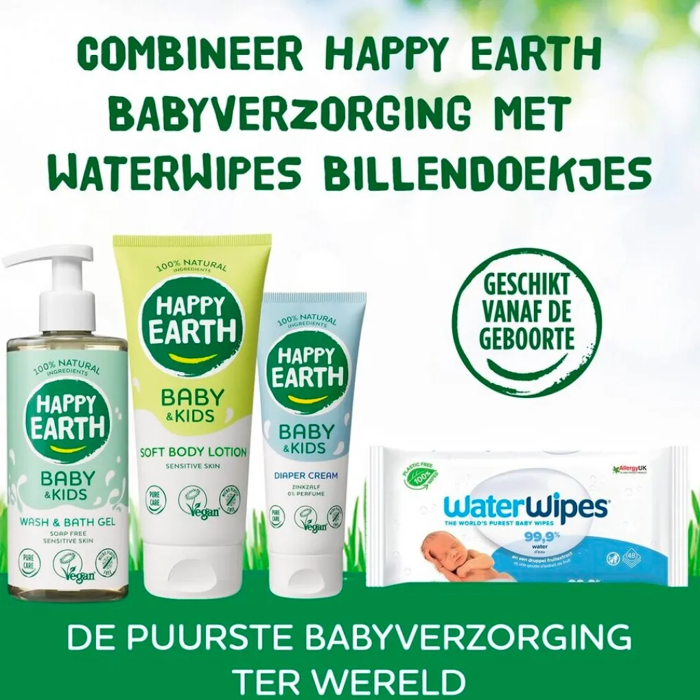 Happy Earth Baby Bad- En Doucheverzorging>Baby & Kids 100% Natural Wash & Bath Gel