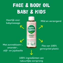 Happy Earth Baby Huidverzorging>Baby & Kids 100% Natural Face & Body Oil