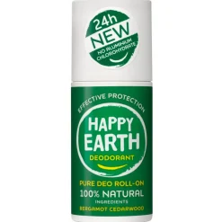 Happy Earth Deospray>Bergamot Cedarwood Deodorant Roller