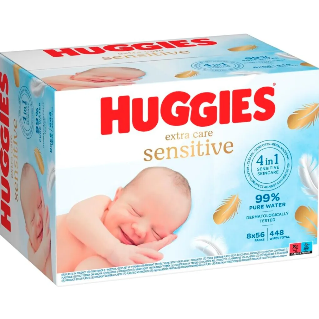 Huggies Billendoekjes>Extra Care Sensitive Babydoekjes