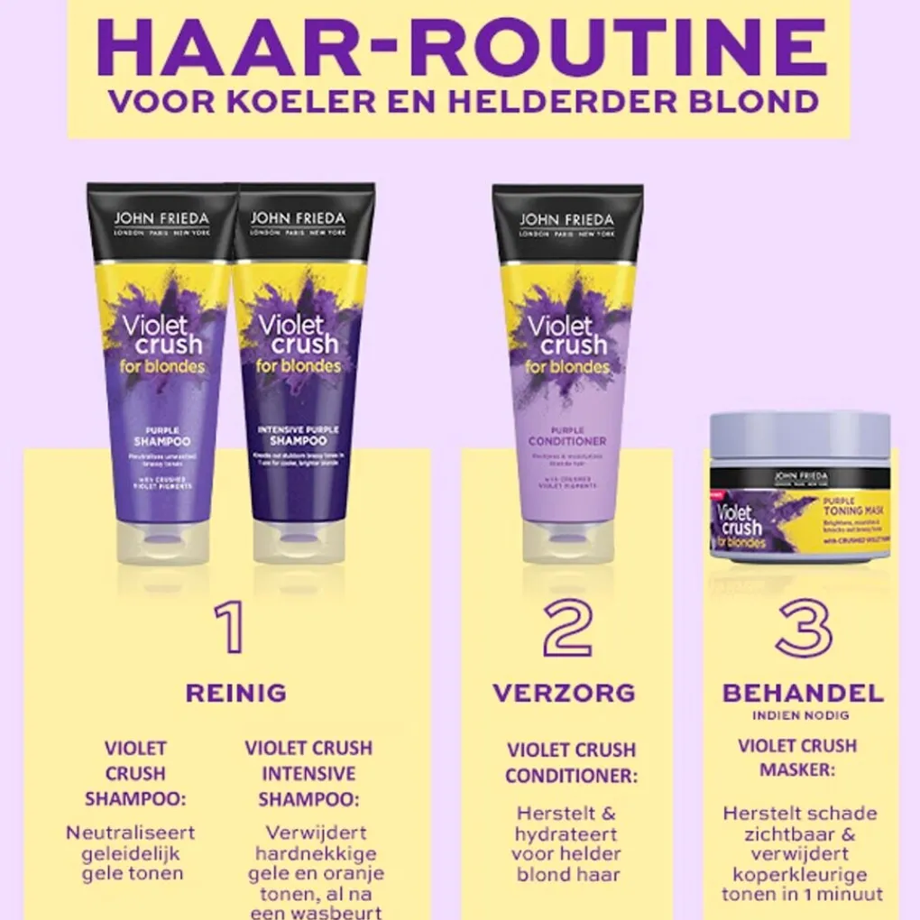 John Frieda Shampoo>Violet Crush Intensive Purple Shampoo