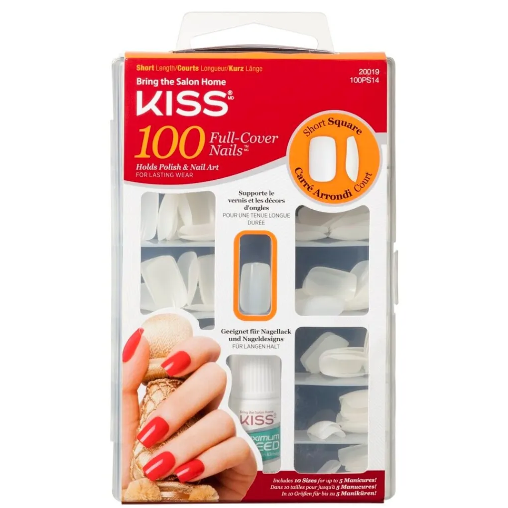 Kiss Nagelverzorging>Full Cover Short Square Kunstnagels