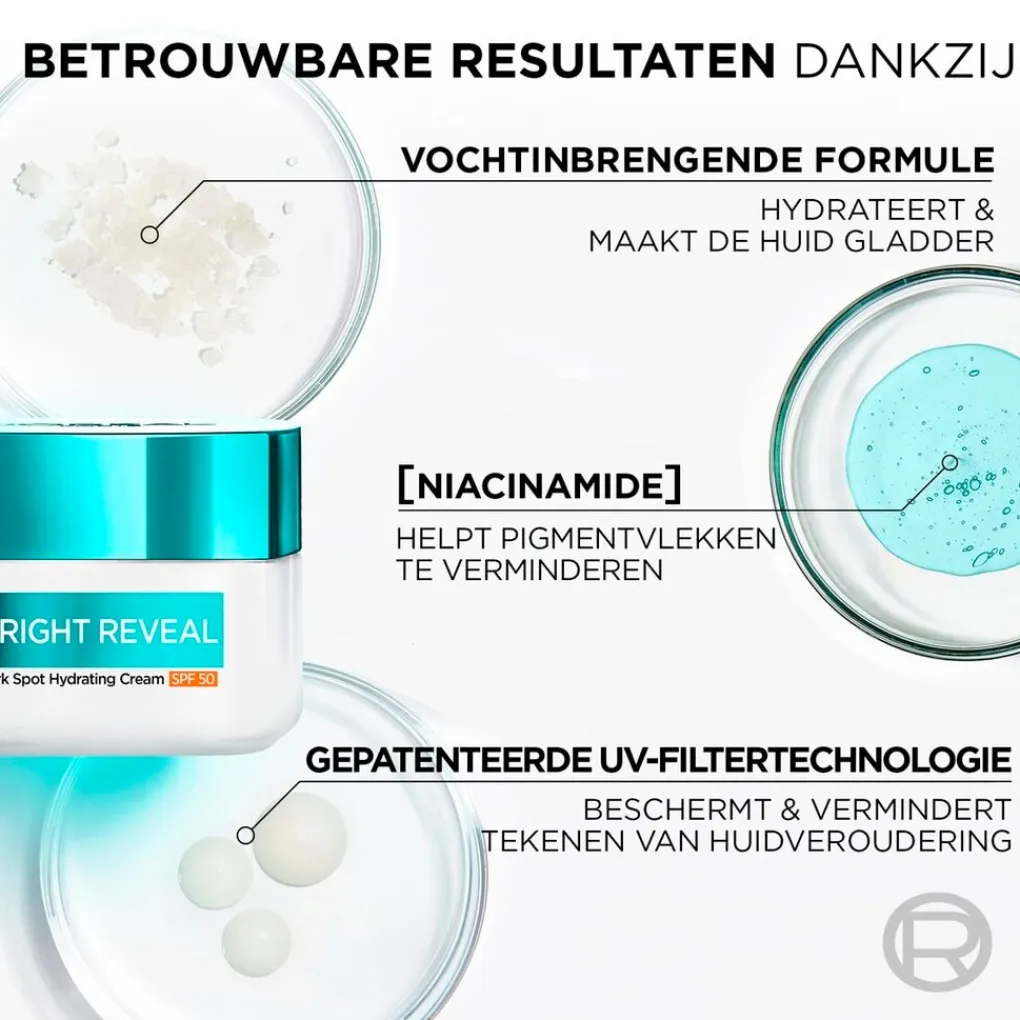 L'Oreal Paris Dagcreme>L'Oréal Paris Bright Reveal Dark Spot SPF50 Hydraterende Crème