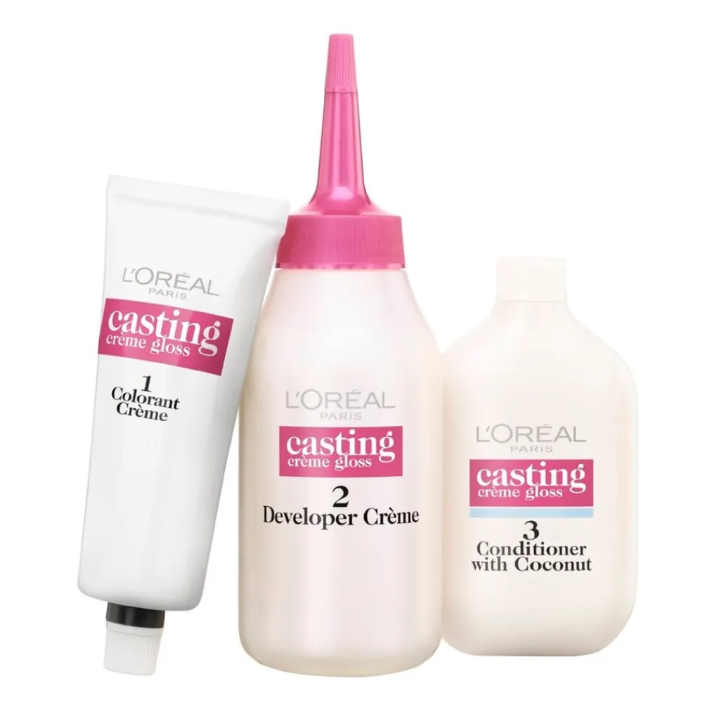 Casting Haarverf>L'Oréal Paris Créme Gloss 200 Intens Zwart Semi-Permanente Haarkleuring