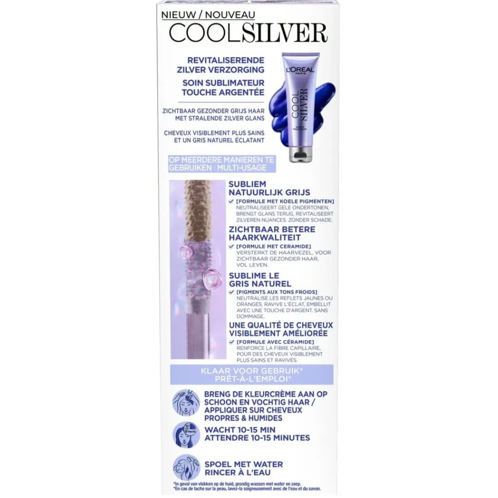 Cool Silver Haarverf>L'Oréal Paris 3 Absoluut Zilver Revitaliserende Zilver Verzorging