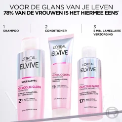 Elvive Conditioner>L'Oréal Paris Glycolic Gloss 5 Minuten Lamellaire Verzorging