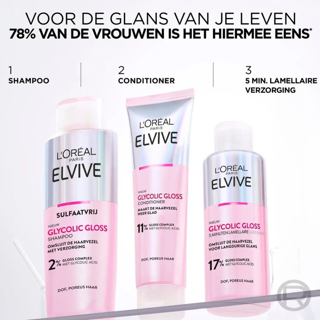 Elvive Conditioner>L'Oréal Paris Glycolic Gloss 5 Minuten Lamellaire Verzorging