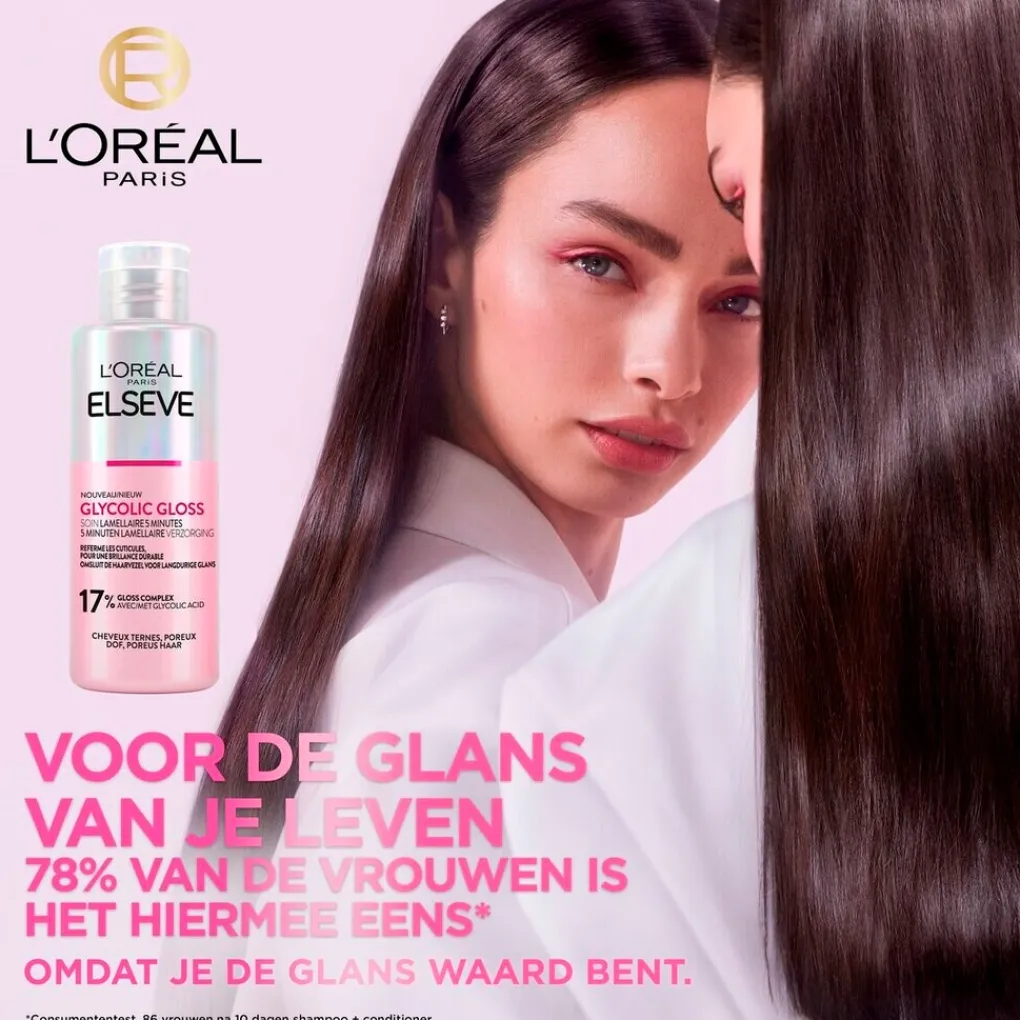 Elvive Conditioner>L'Oréal Paris Glycolic Gloss 5 Minuten Lamellaire Verzorging