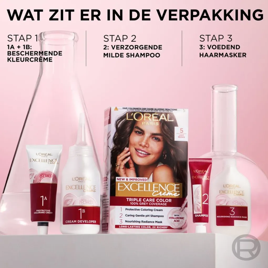 Excellence Haarverf>L'Oréal Paris Crème 8 Lichtblond Permanente Haarverf
