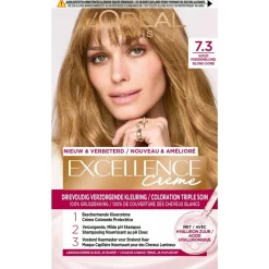 Excellence Haarverf>L'Oréal Paris Crème 7.3 Goudblond Permanente Haarverf