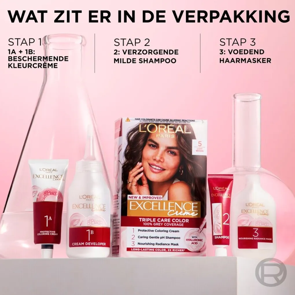 Excellence Haarverf>L'Oréal Paris Crème 7.3 Goudblond Permanente Haarverf