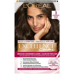 Excellence Haarverf>L'Oréal Paris Crème 3 Donkerbruin Permanente Haarverf