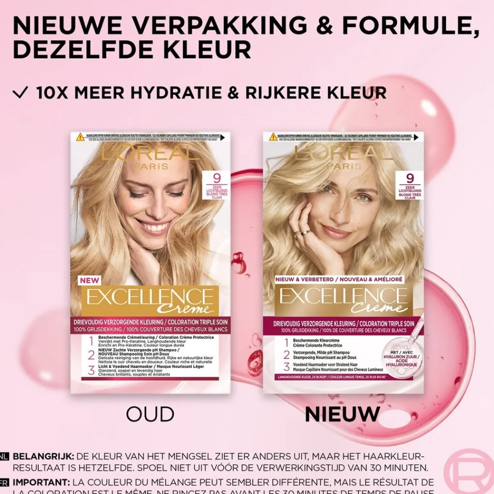 Excellence Haarverf>L'Oréal Paris Crème 9 Zeer Lichtblond Permanente Haarverf