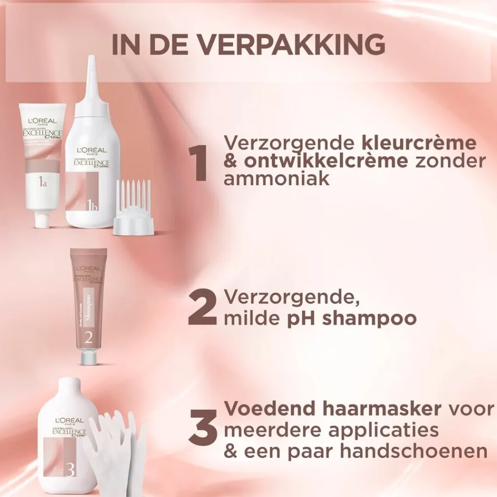 Excellence Haarverf>L'Oréal Paris 5U Nudes Lichtbruin Permanente Haarverf
