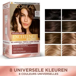 Excellence Haarverf>L’Oréal Paris Universal 4U Nudes Middenbruin Permanente Haarverf