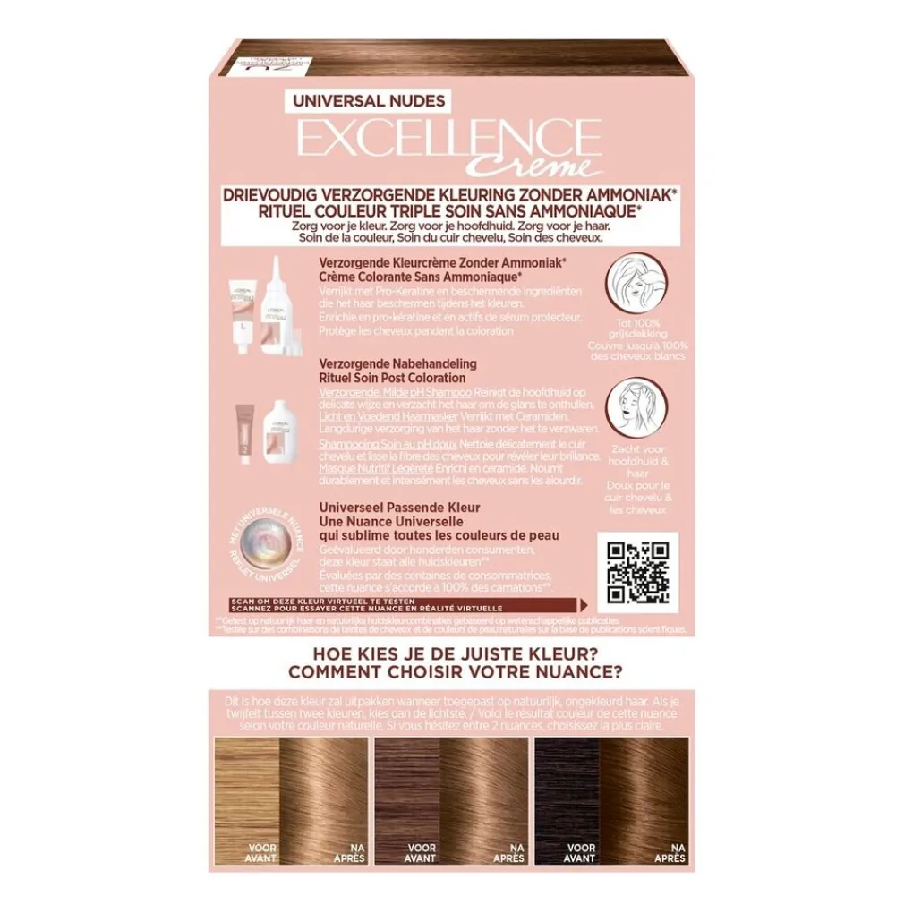 Excellence Haarverf>L'Oréal Paris Universal 7U Middenblond Permanente Haarverf
