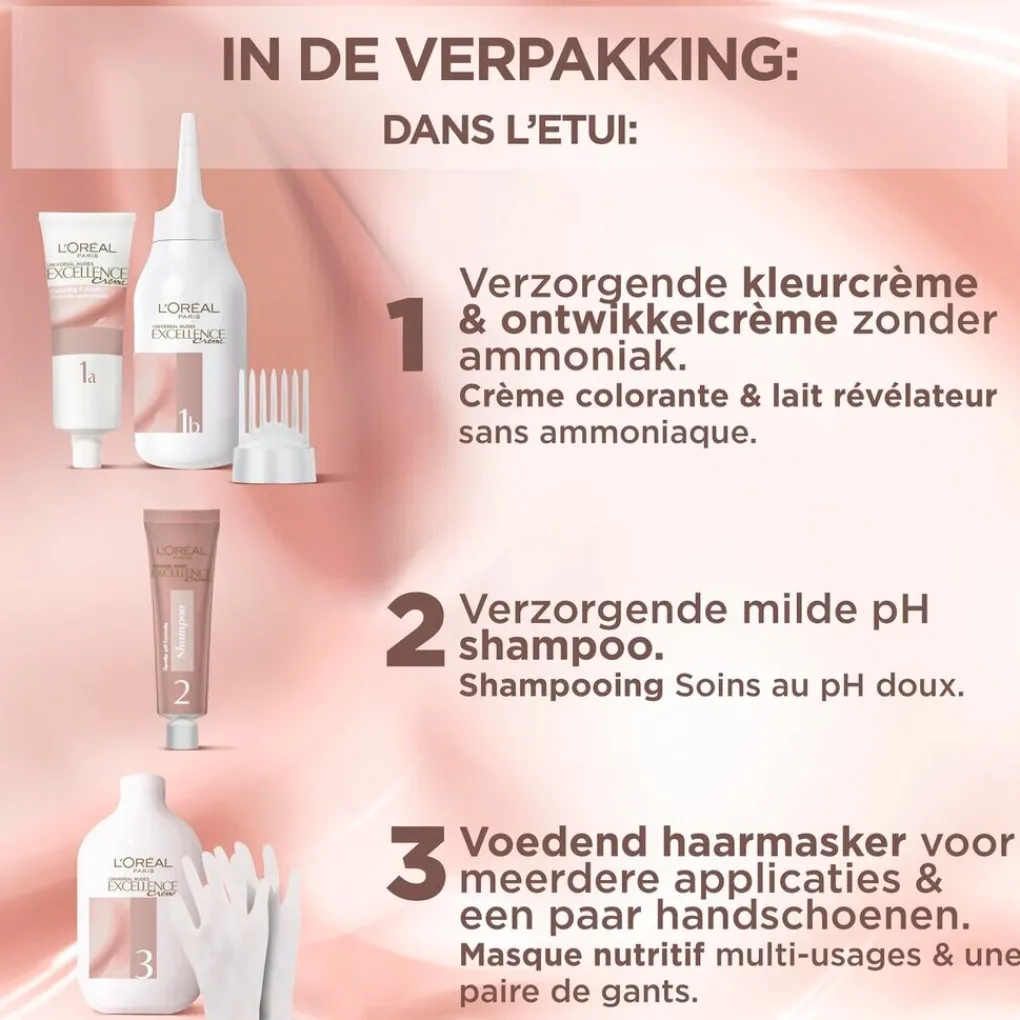 Excellence Haarverf>L'Oréal Paris Universal 7U Middenblond Permanente Haarverf