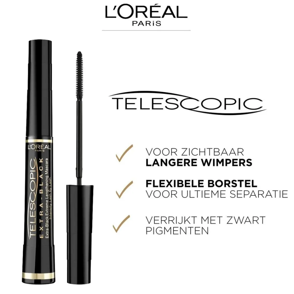 L'Oreal Mascara>L'Oréal Paris False Lash Telescopic Carbon Black Mascara