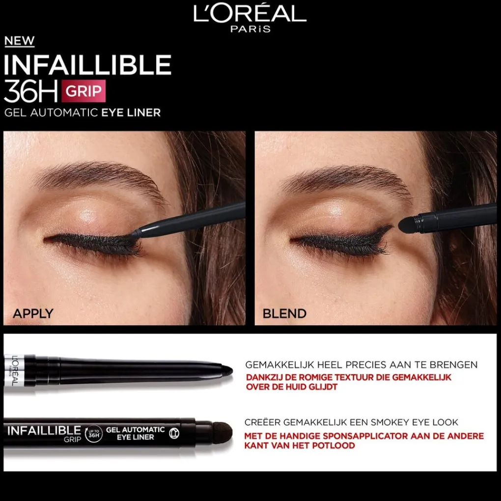 L'Oreal Eyeliner>L'Oréal Paris Infaillible 36H Grip Gel Automatic Intense Black Eyeliner