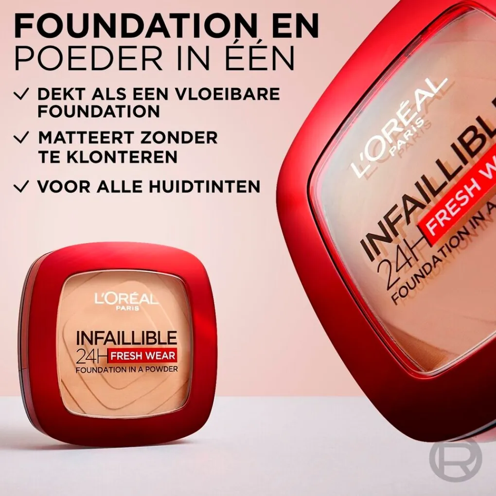 L'Oreal Gezichtspoeder|Foundation>L'Oréal Paris Infaillible 24H Fresh Wear 245 Golden Honey Foundation in a Powder