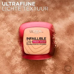 L'Oreal Gezichtspoeder|Foundation>L'Oréal Paris Infaillible 24H Fresh Wear 20 Ivory Foundation in a Powder