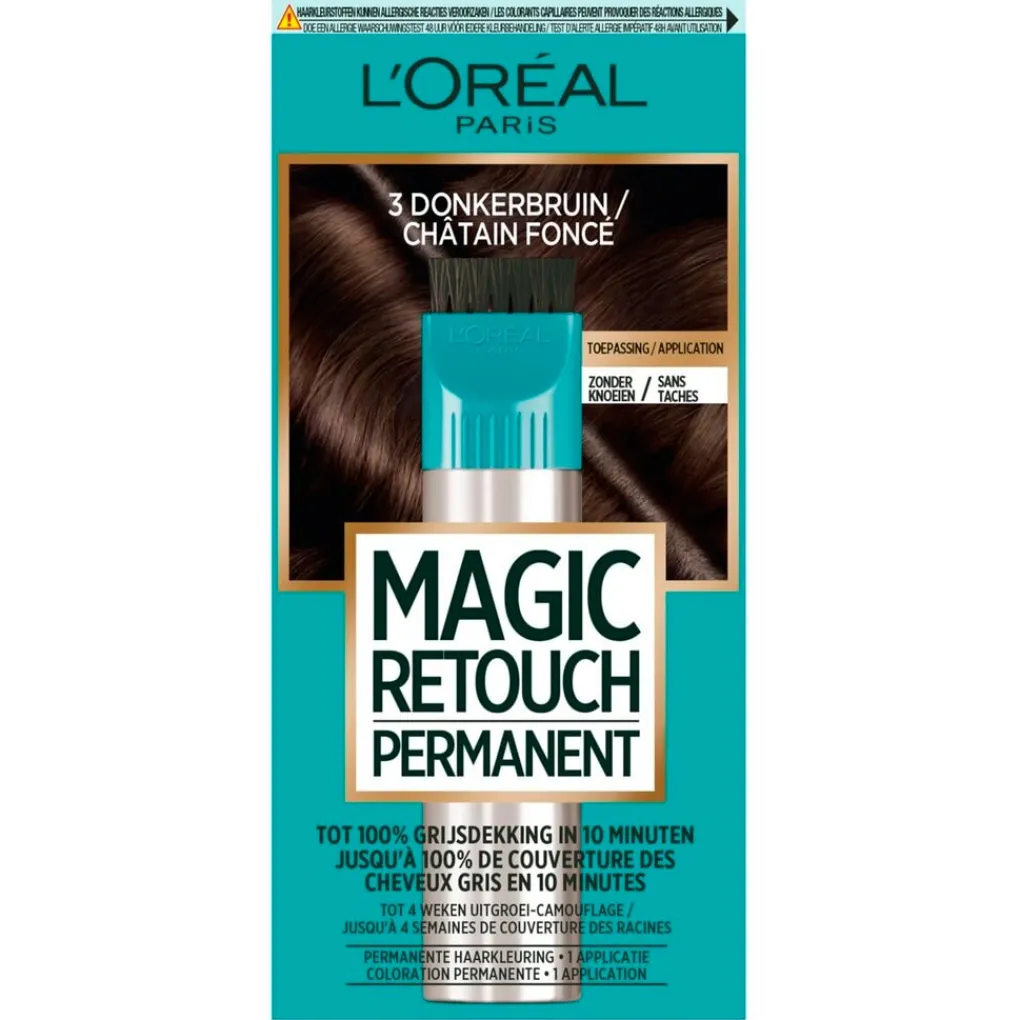 Magic Retouch Haarverf>L'Oréal Paris 3 Donkerbruin Permanente Haarkleuring