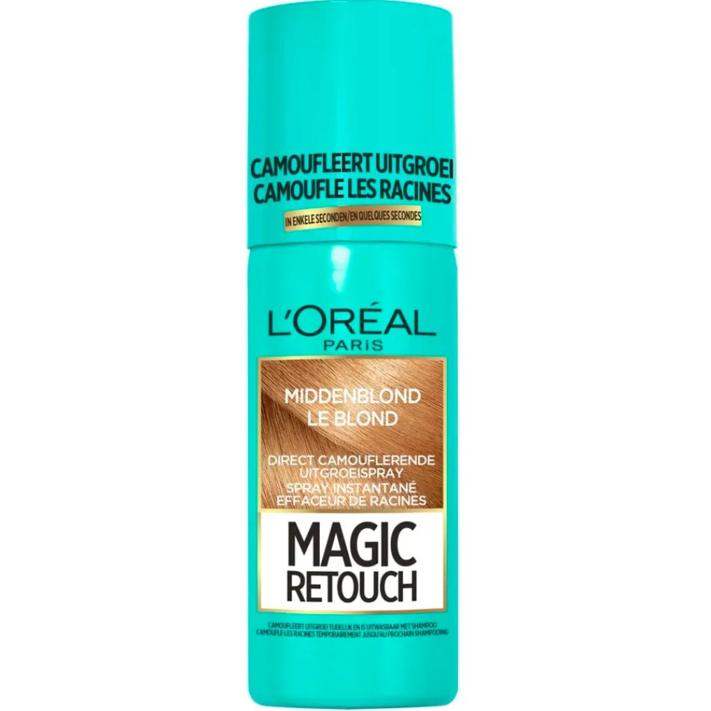 Magic Retouch Haarverf>L'Oréal Paris Middenblond Camouflerende Uitgroeispray