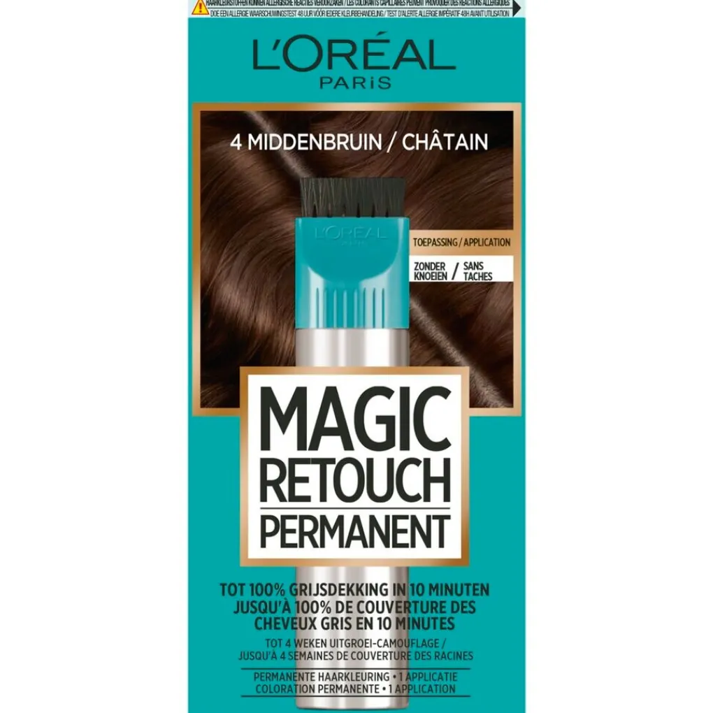 Magic Retouch Haarverf>L'Oréal Paris 4 Middenbruin Permanente Haarkleuring